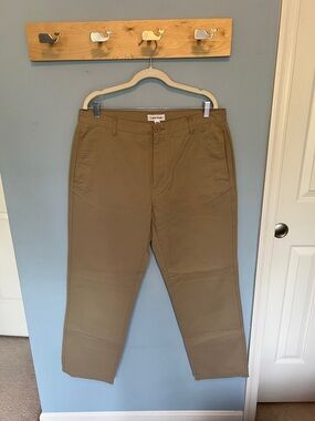 Calvin Klein Men's Olive-Tan Chino Pants